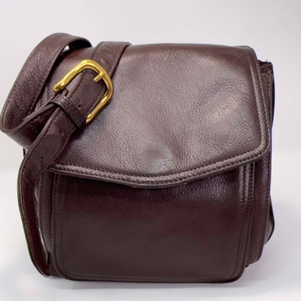 Fossil 75082 1954 Heritage Brown Leather Flap Crossbody Messenger Bag Purse